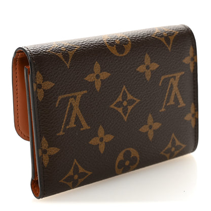 Louis Vuitton Monogram Flower Lock Compact Wallet Caramel 3 of 7