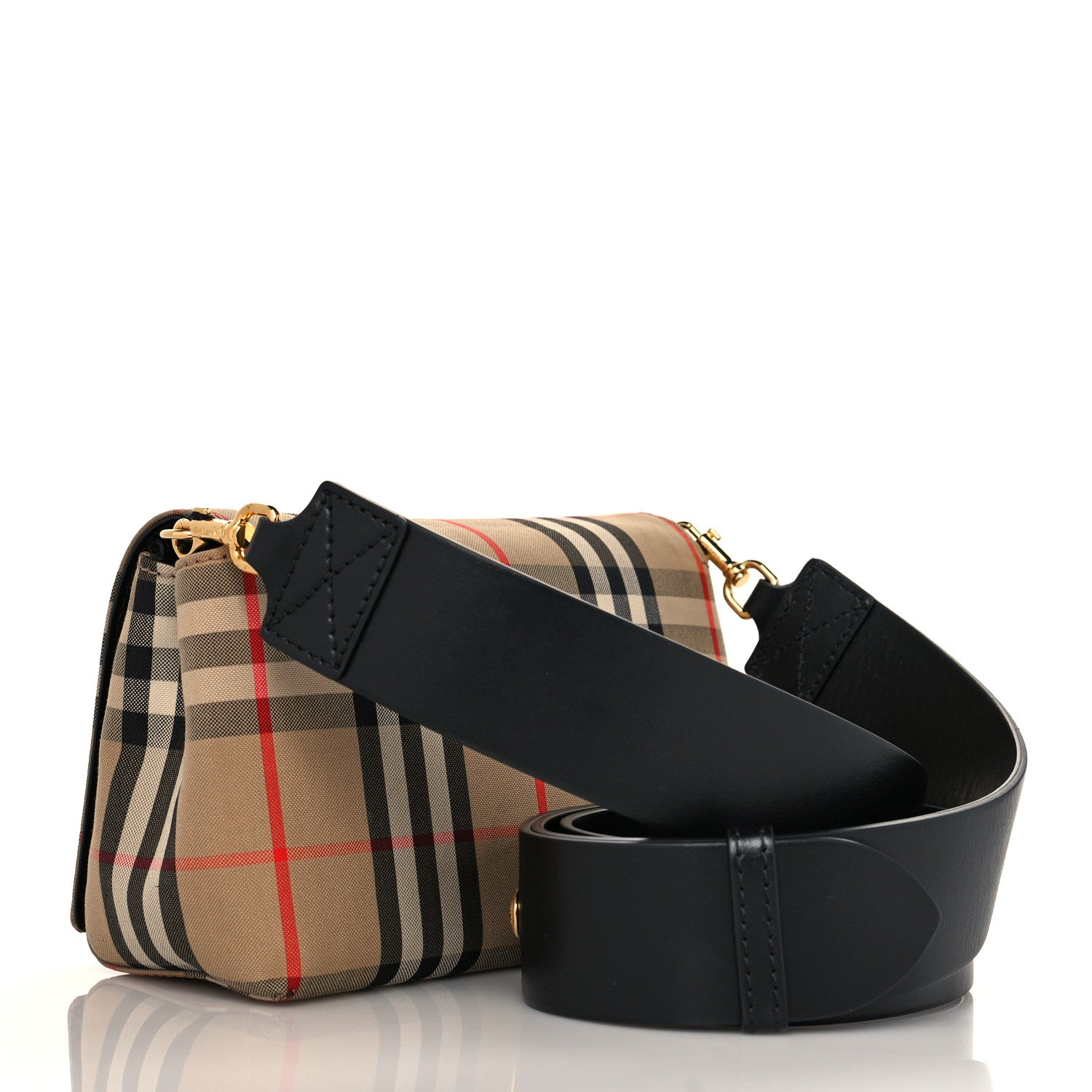Burberry Vintage Check Hackberry Crossbody Bag Archive Beige Black 3 of 9