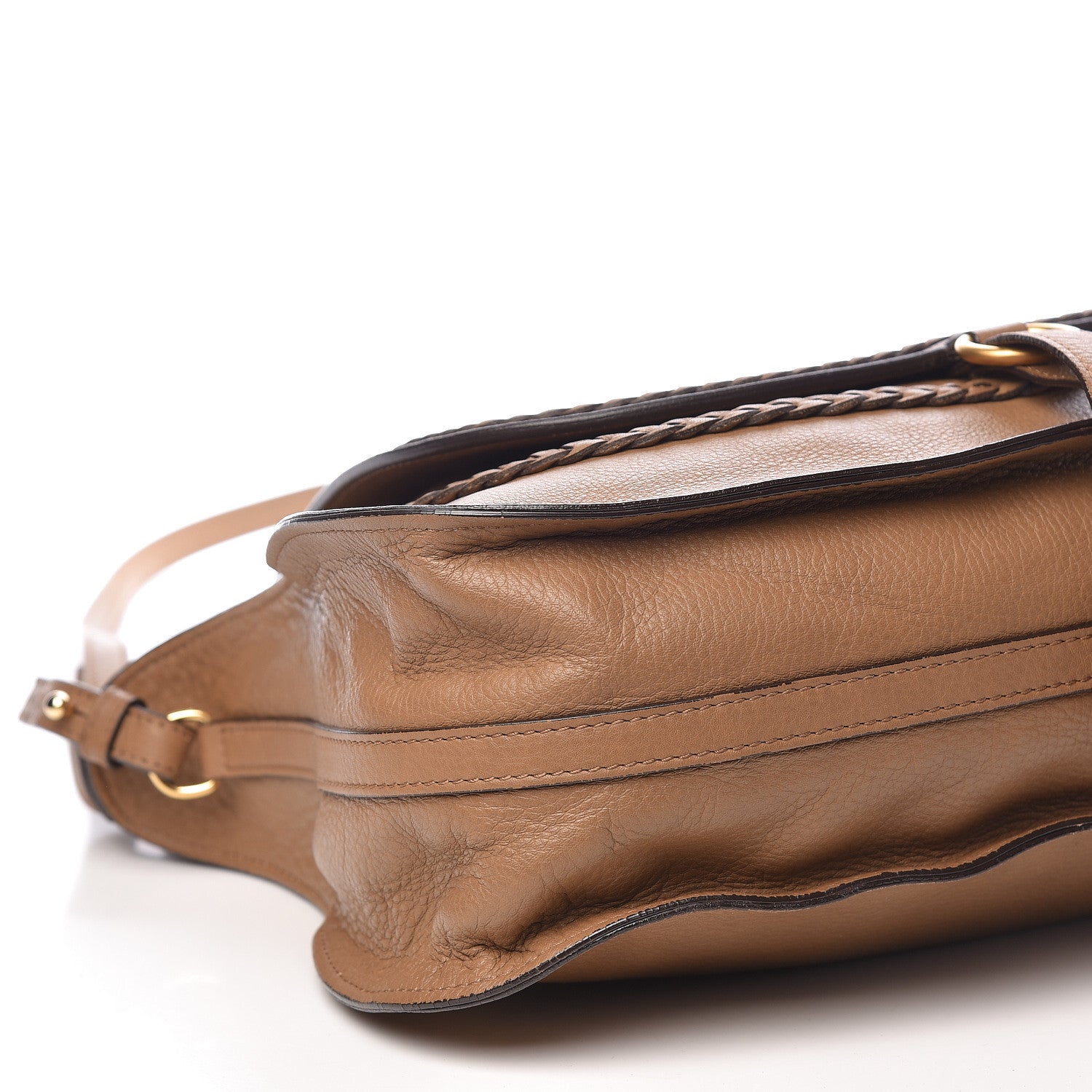 Chloe Calfskin Braided Medium Marcie Satchel Nut 9 of 17