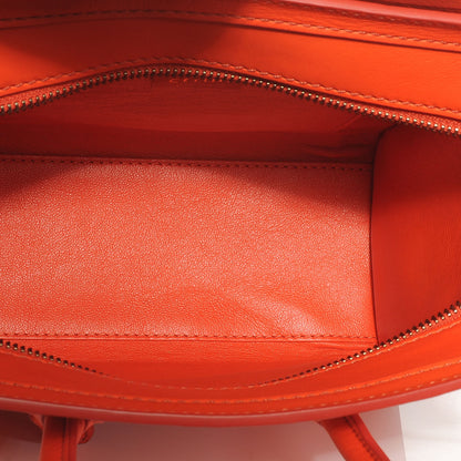 Celine Smooth Calfskin Nano Luggage Fluo Orange 5 of 7