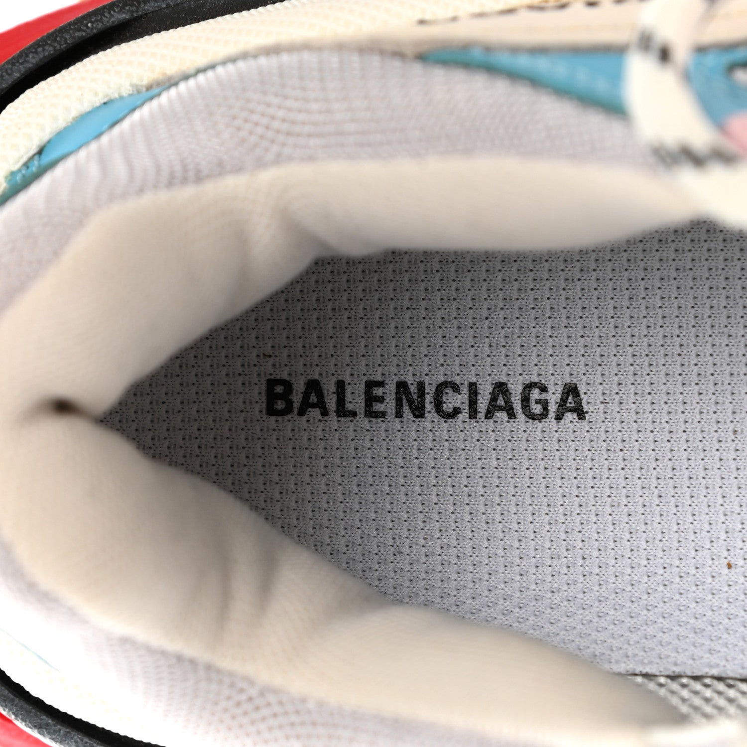 Balenciaga Fabric Mesh Womens Triple S Sneakers 36 White Blue Pink 13 of 26