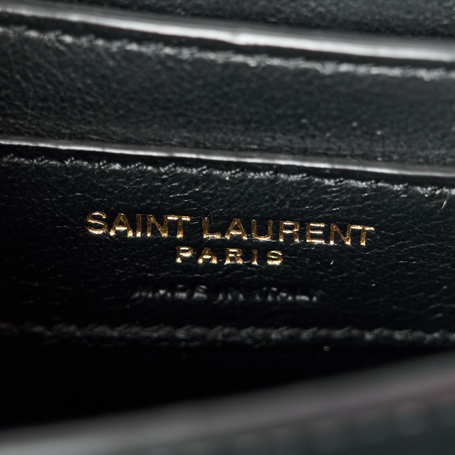 Saint Laurent Calfskin Crocodile Embossed Mini Classic Monogram Cassandra Top Handle Black 6 of 11