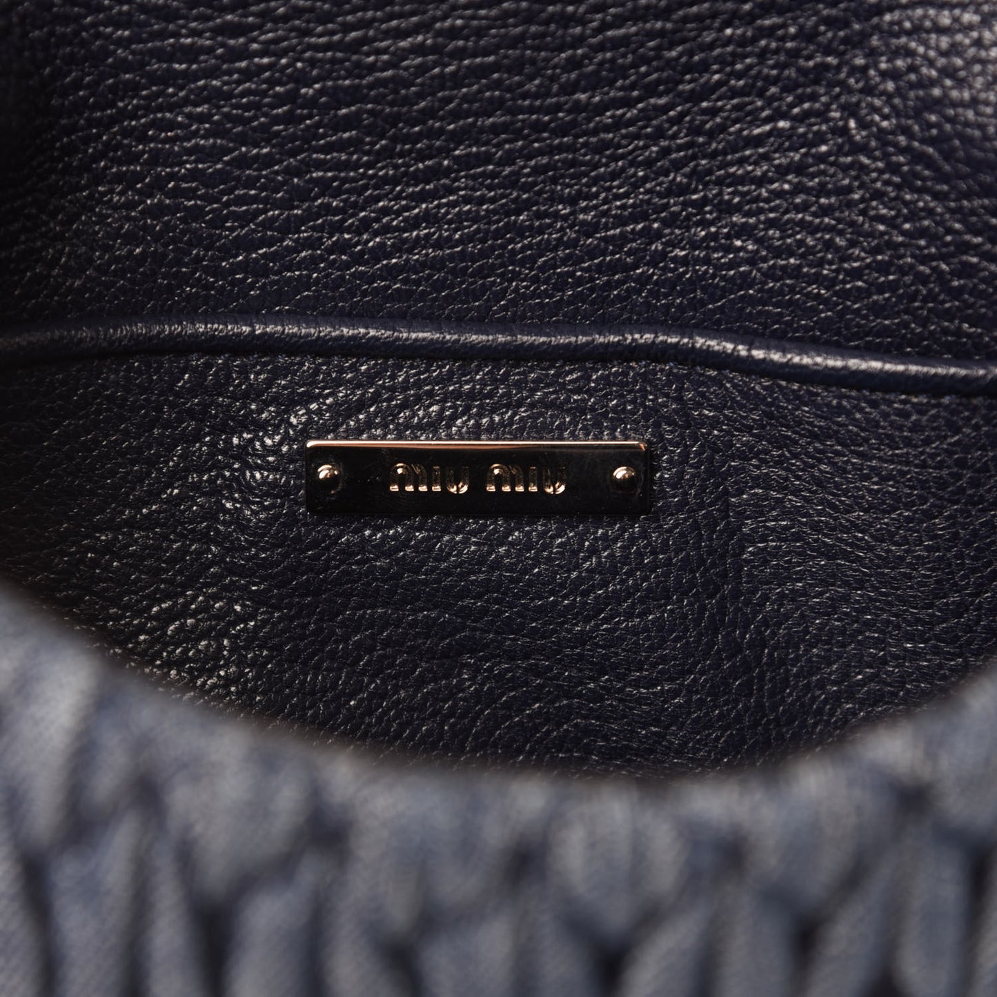 Denim Matelasse Crystal Chain Crossbody Bag Blue