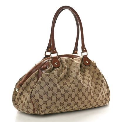 Gucci Monogram Medium Sukey Boston Brown 3 of 10