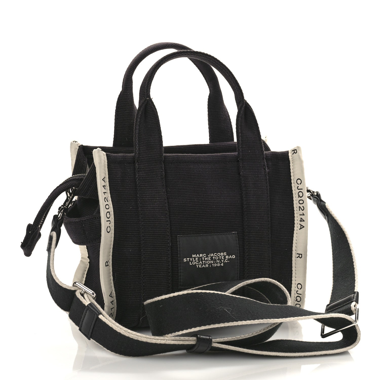 Marc Jacobs Jacquard Small The Traveler Tote Bag Black 3 of 10