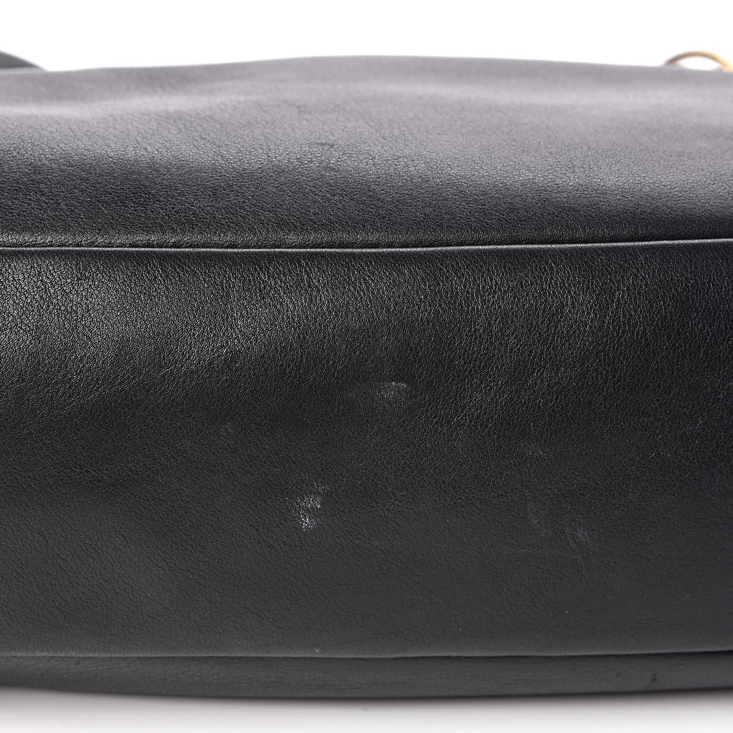 Calfskin Medium Horsebit Chain Hobo Black