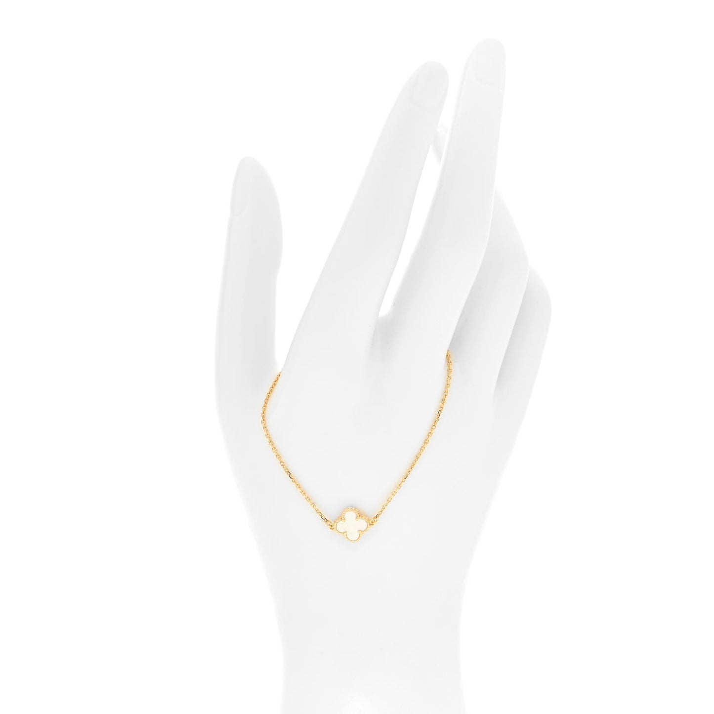 18K Yellow Gold Mother of Pearl Sweet Alhambra Bracelet