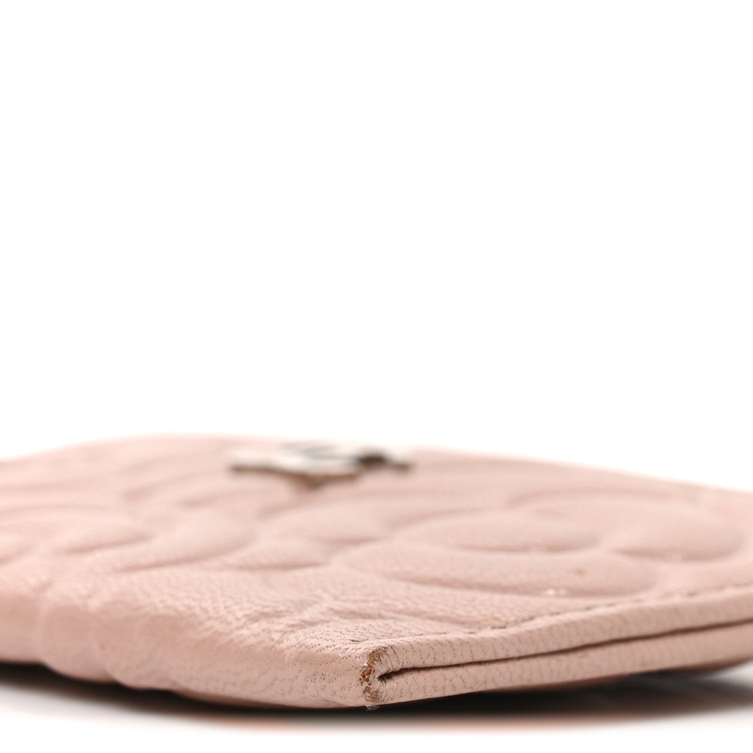 Chanel Goatskin Camellia Embossed Card Holder Light Pink 10 of 11