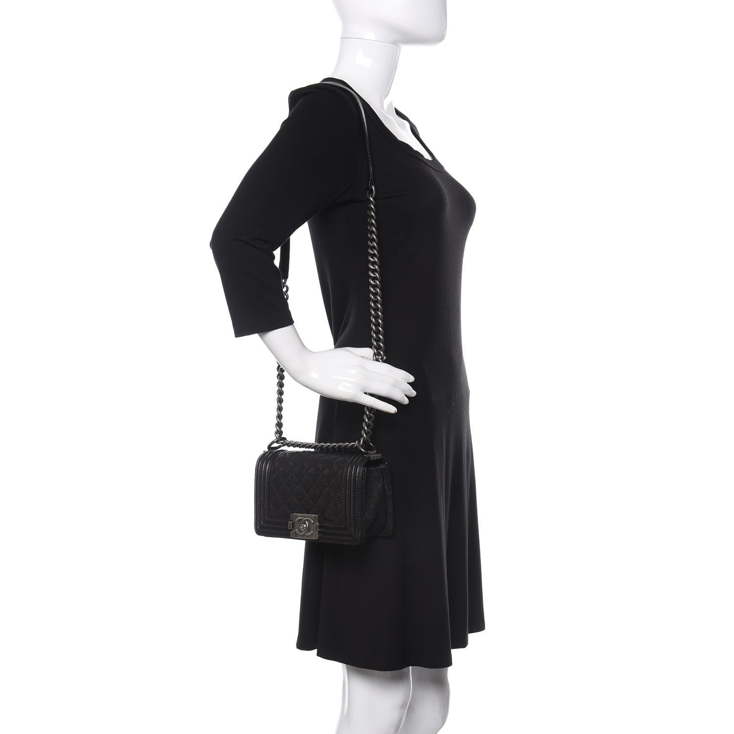 Chanel Caviar Quilted Small Boy Flap Black 2 of 10