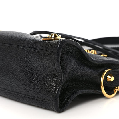 Balenciaga Chevre Gold Metallic Edge Hardware Mini City Black 9 of 10