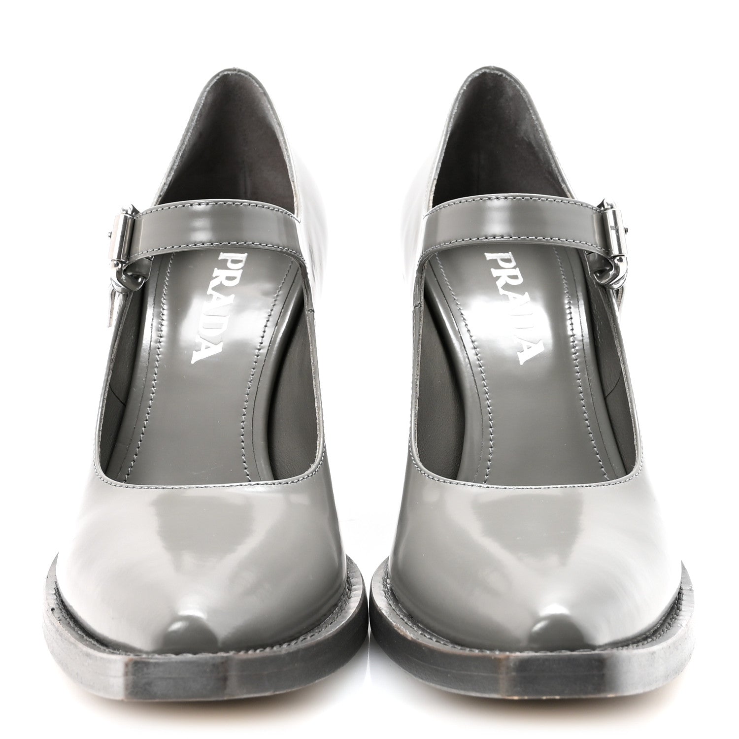 Prada Spazzolato Mary Jane 90mm Pumps 36.5 Marmo 1795559