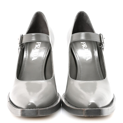 Prada Spazzolato Mary Jane 90mm Pumps 36.5 Marmo 3 of 9