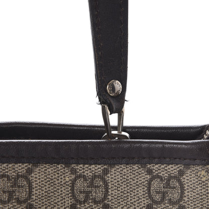Gucci GG Supreme Monogram Medium Zippered Tote Dark Brown 21 of 27