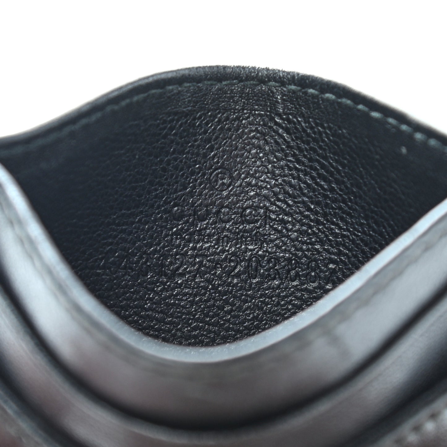 Calfskin Matelasse GG Marmont Card Holder Black