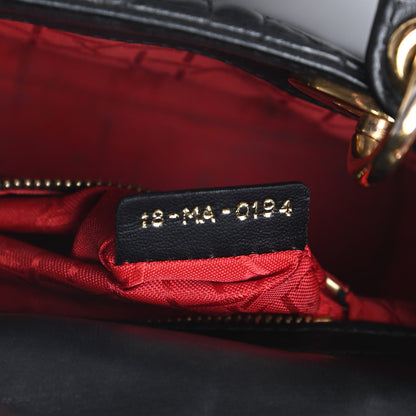 Christian Dior Lambskin Cannage Mini Lady Dior Black 7 of 24