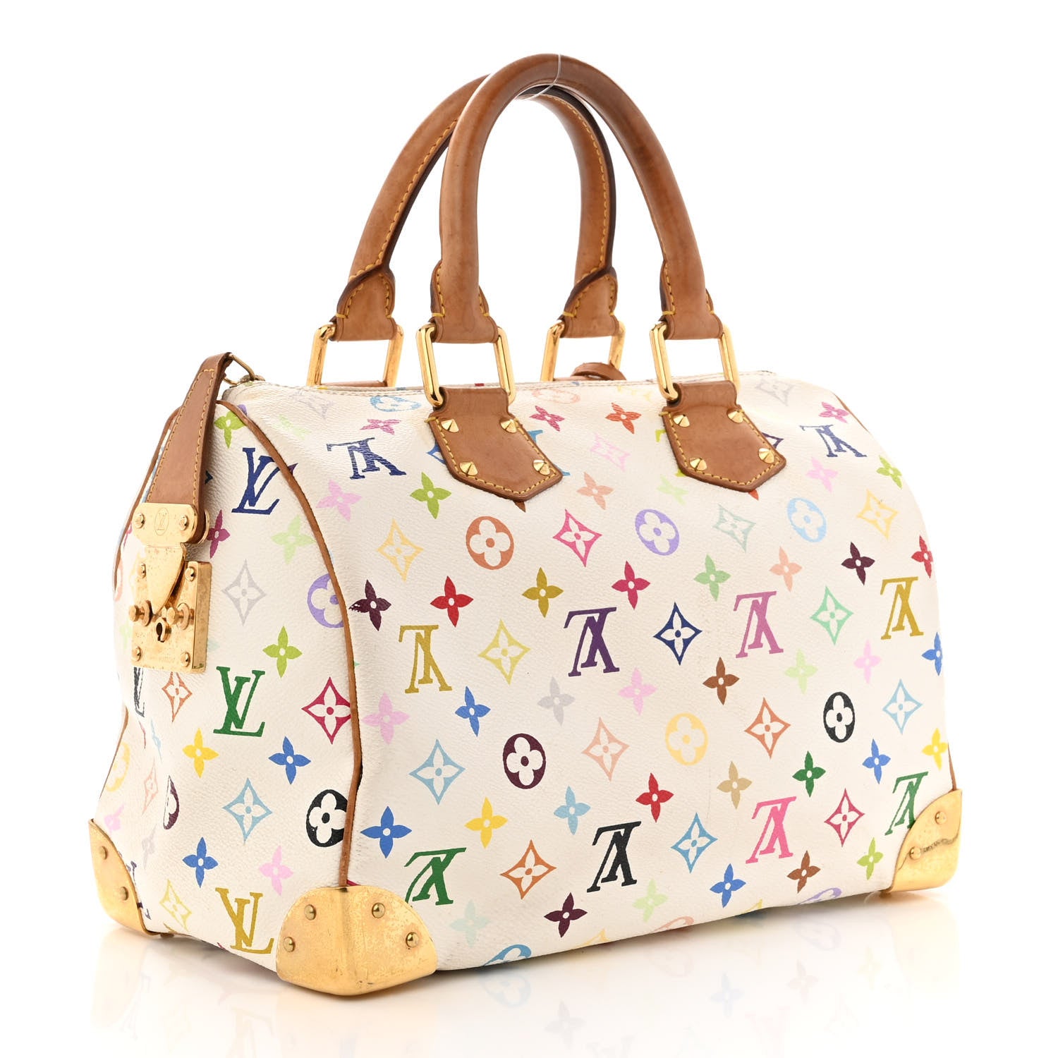 Louis Vuitton Monogram Multicolor Speedy 30 White 3 of 15