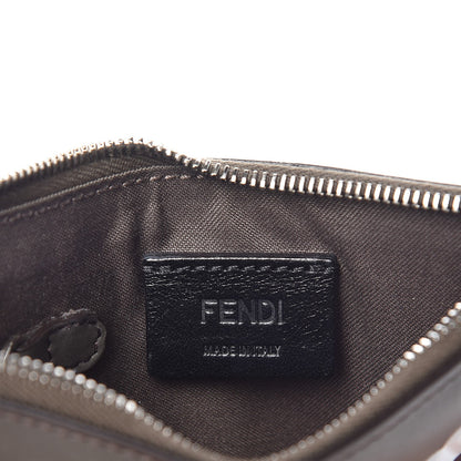Fendi Vitello Century Lucido Hypnoteyes Studded Coin Pouch Key Case Carbone White Multicolor 6 of 8