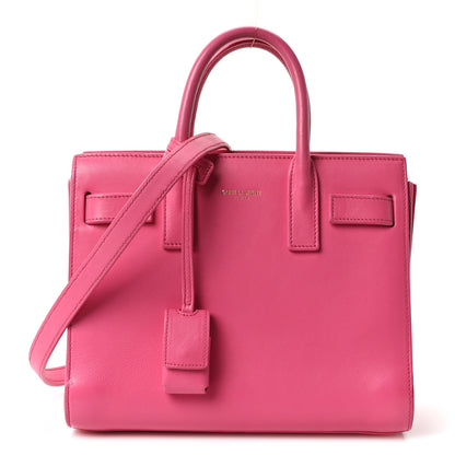 Saint Laurent Calfskin Nano Sac De Jour Lipstick Fuchsia 1 of 10
