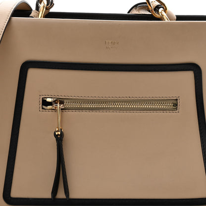 Fendi Vitello F is Fendi Bi-Color Small Runaway Satchel Sand Black 7 of 10