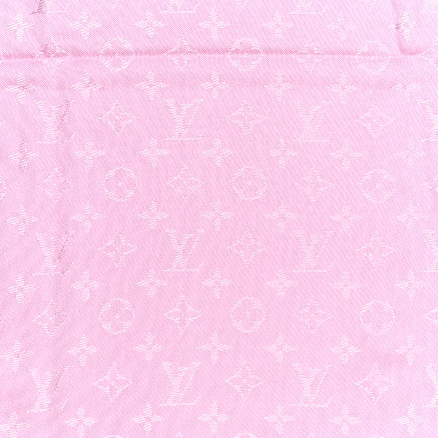 Silk Wool Monogram Shawl Velvet Rose