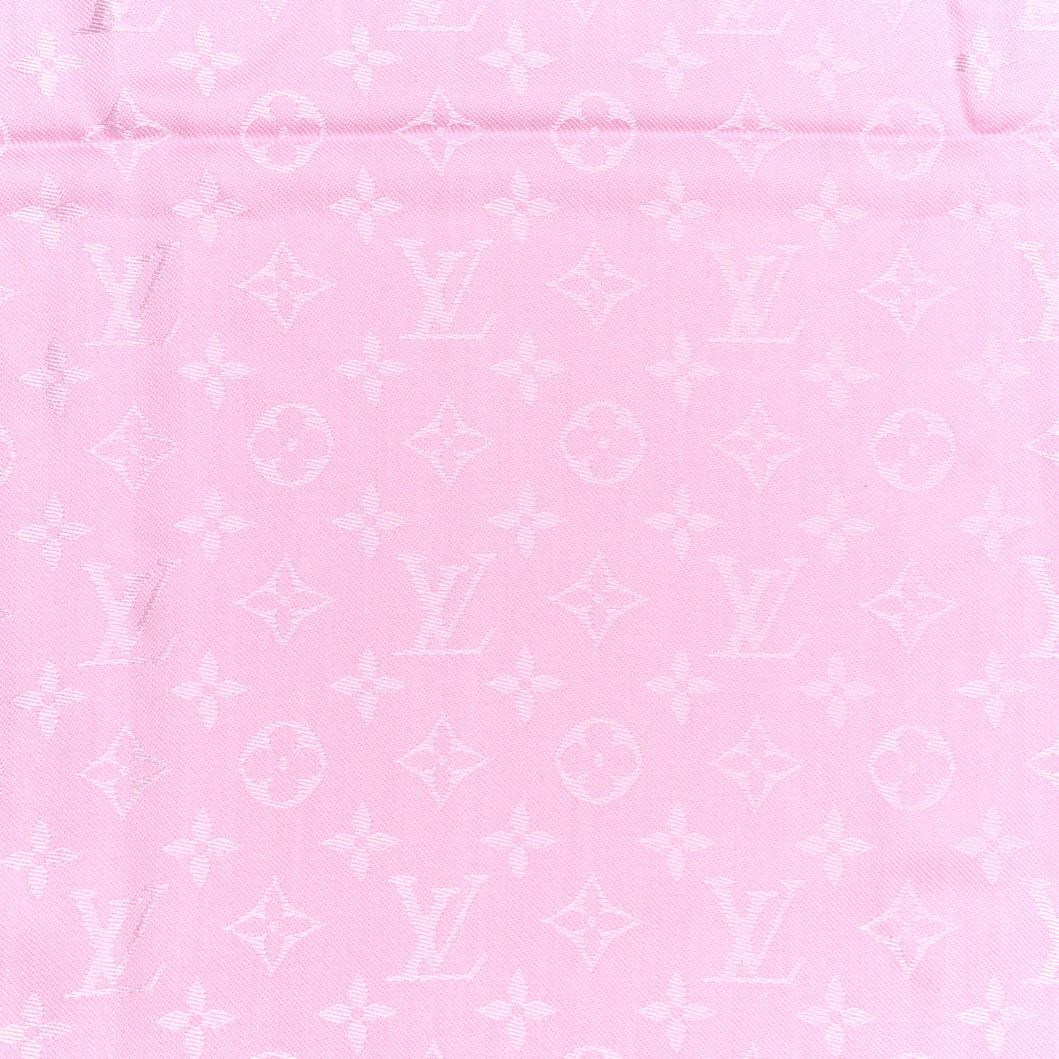 Louis Vuitton Silk Wool Monogram Shawl Velvet Rose 3 of 5