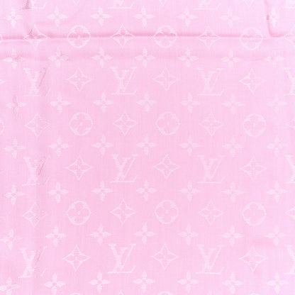 Louis Vuitton Silk Wool Monogram Shawl Velvet Rose 3 of 5