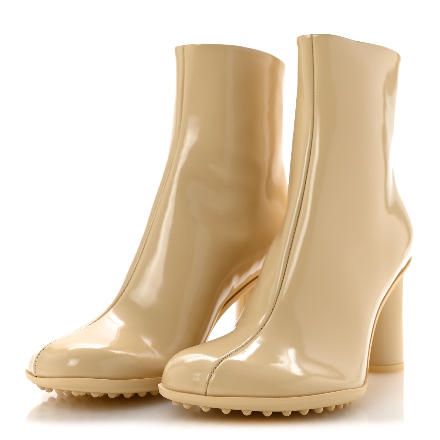 Bottega Veneta Latex Atomic Mid Heel Ankle Boots 40 Rubber 1907807