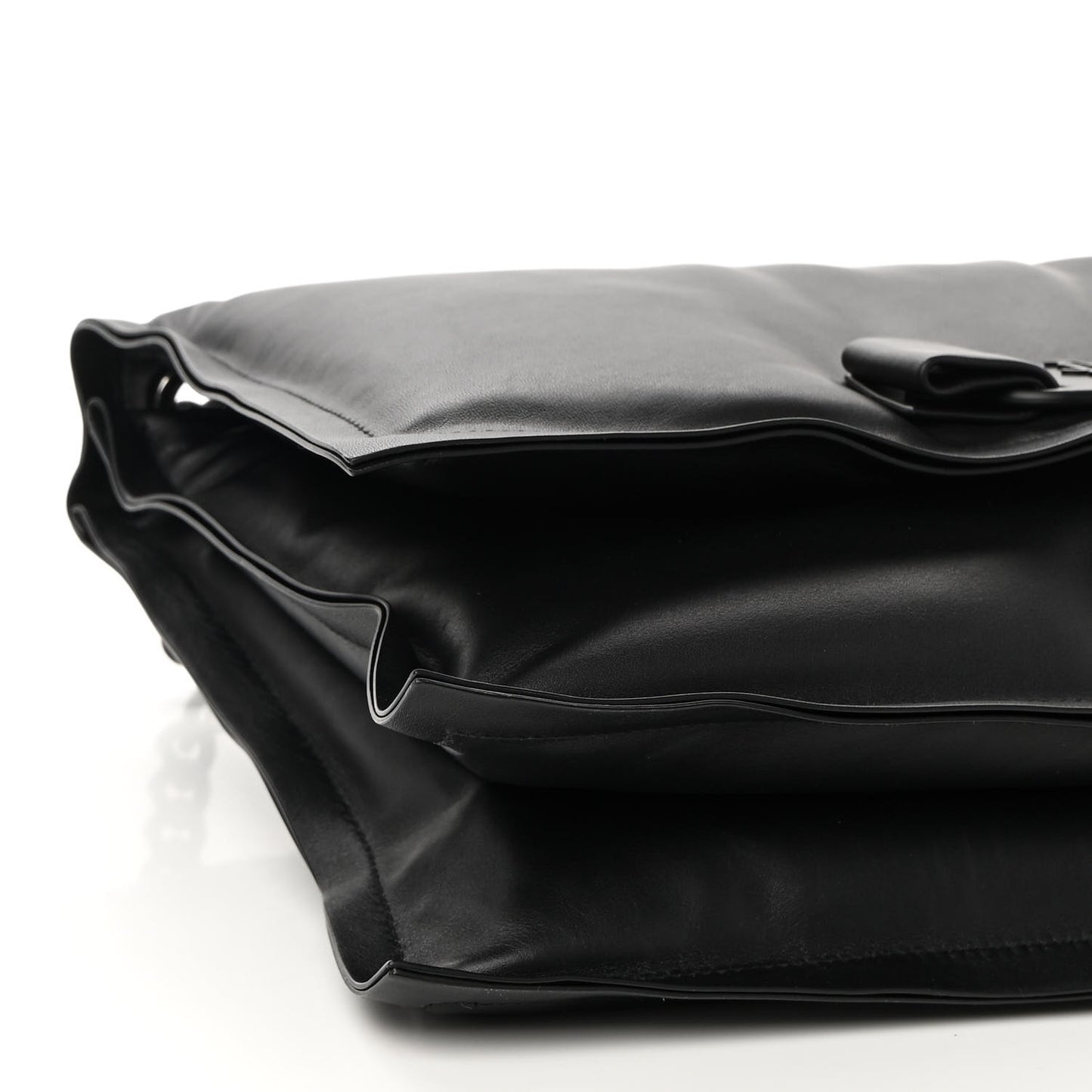 Calfskin Small Viva Bow Shoulder Bag Black