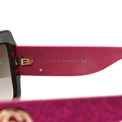Gucci Square Frame GG0102S Sunglasses Glitter Pink Multi 6 of 7