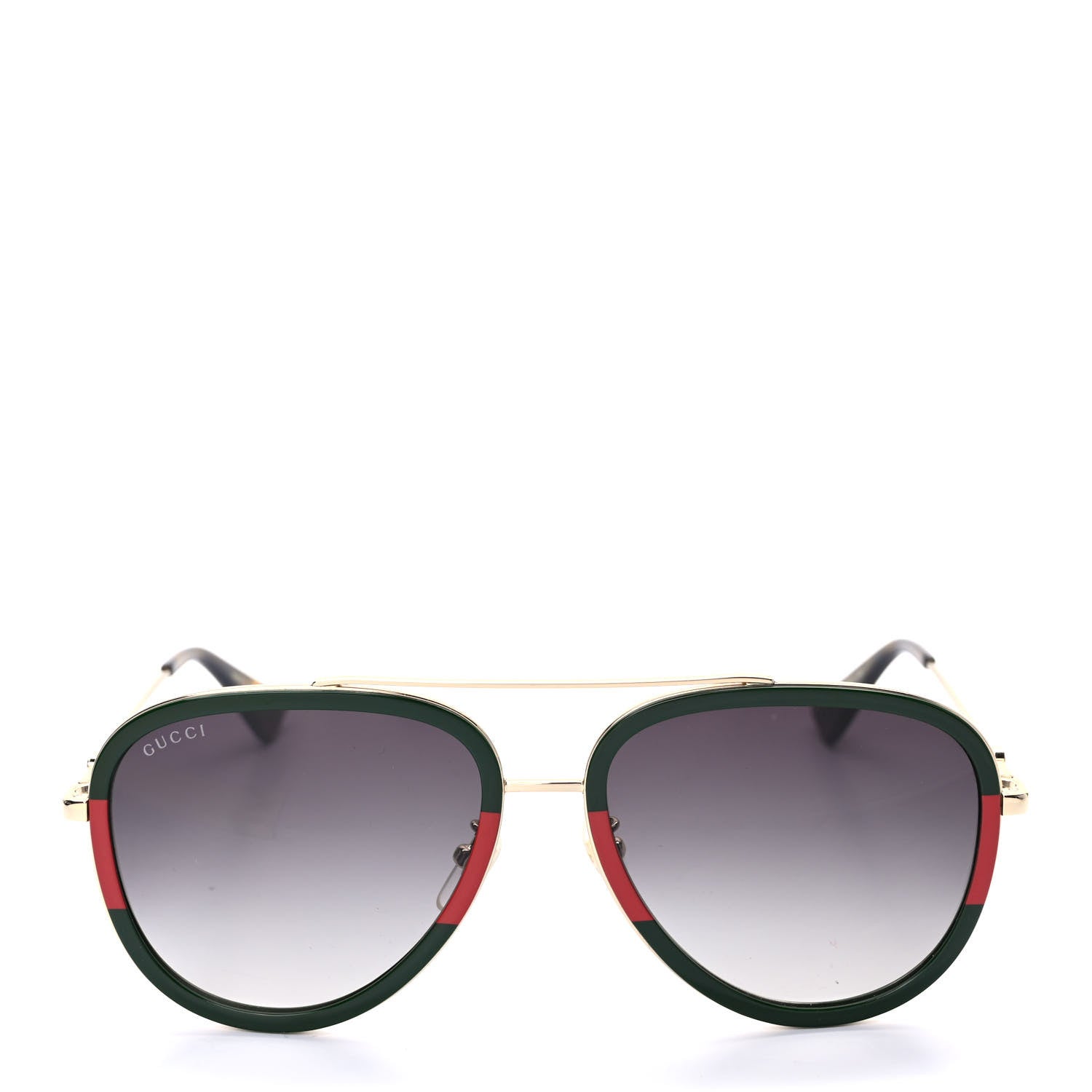 Gucci Acetate Web Aviator Sunglasses GG0062S Green Red 2 of 7