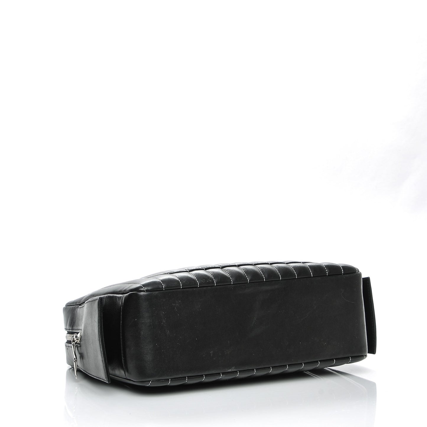 Lambskin Vertical Quilted Mademoiselle Small Camera Case Black
