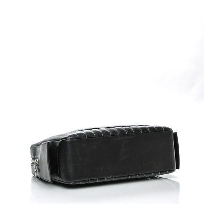 Chanel Lambskin Vertical Quilted Mademoiselle Small Camera Case Black 4 of 14