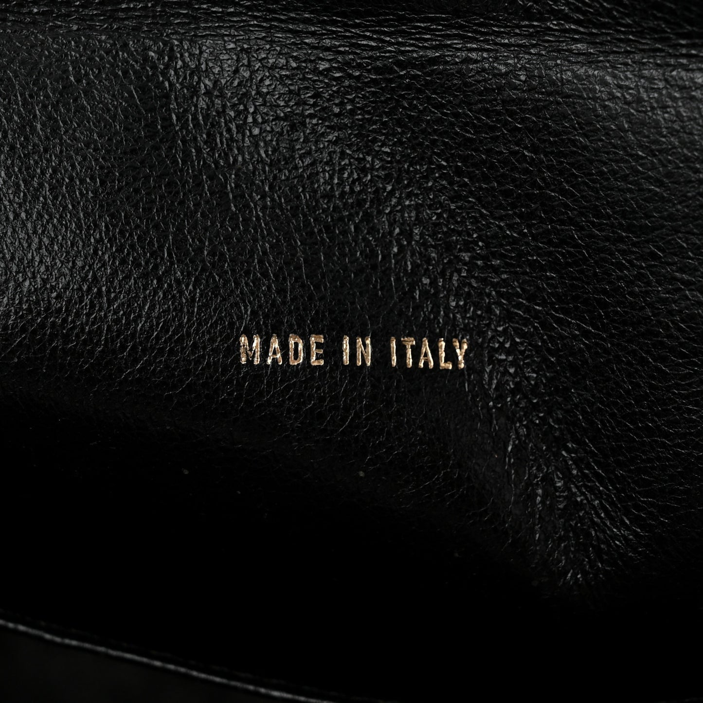 Lambskin Stitched Shoulder Bag Black