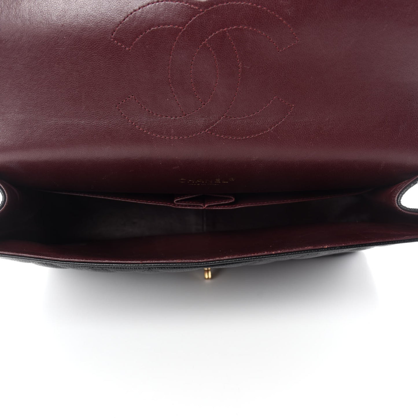 Caviar Quilted Maxi Double Flap Black