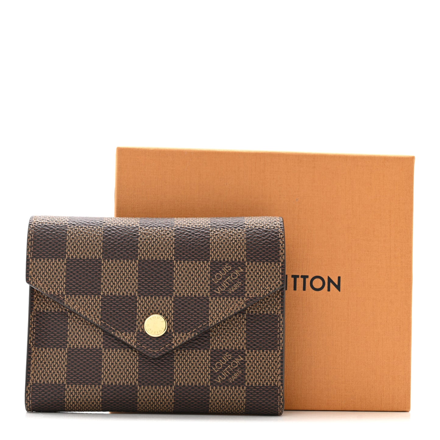 Damier Ebene Victorine Wallet Red