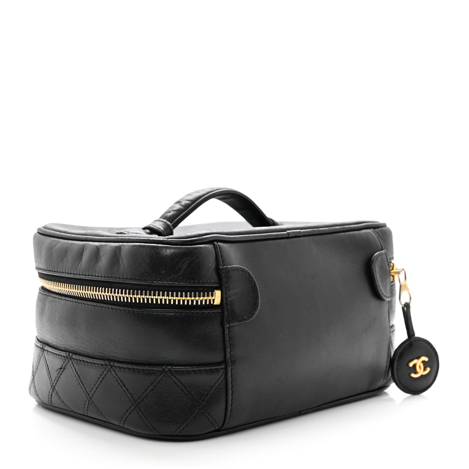 Chanel Lambskin Vanity Cosmetic Case Black 3 of 9