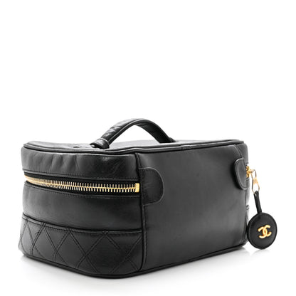 Chanel Lambskin Vanity Cosmetic Case Black 3 of 9