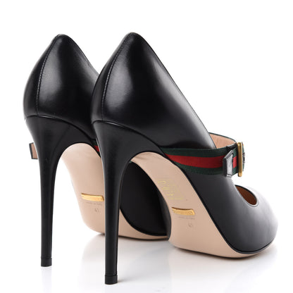 Gucci Malaga Kid Sylvie High Heel Pumps 41 Black 4 of 11