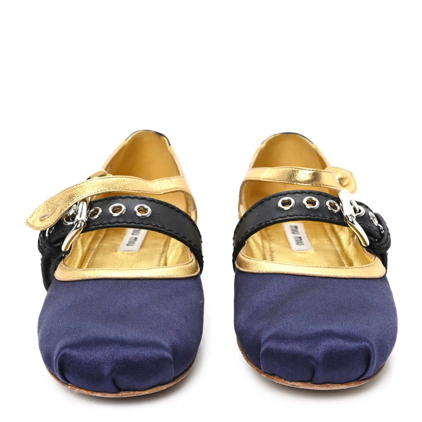 Nappa Silk Raso Ballerina Mules 35.5 Baltico Oro