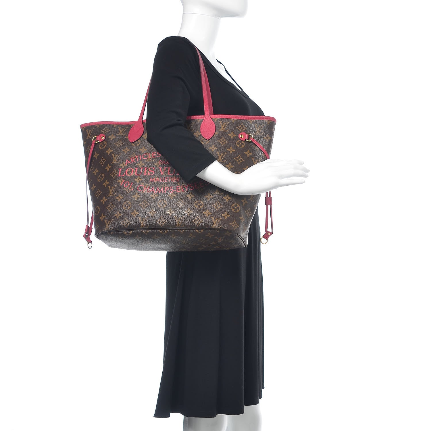 Louis Vuitton Monogram Articles de Voyage Ikat Neverfull MM Rose Indien 2 of 16