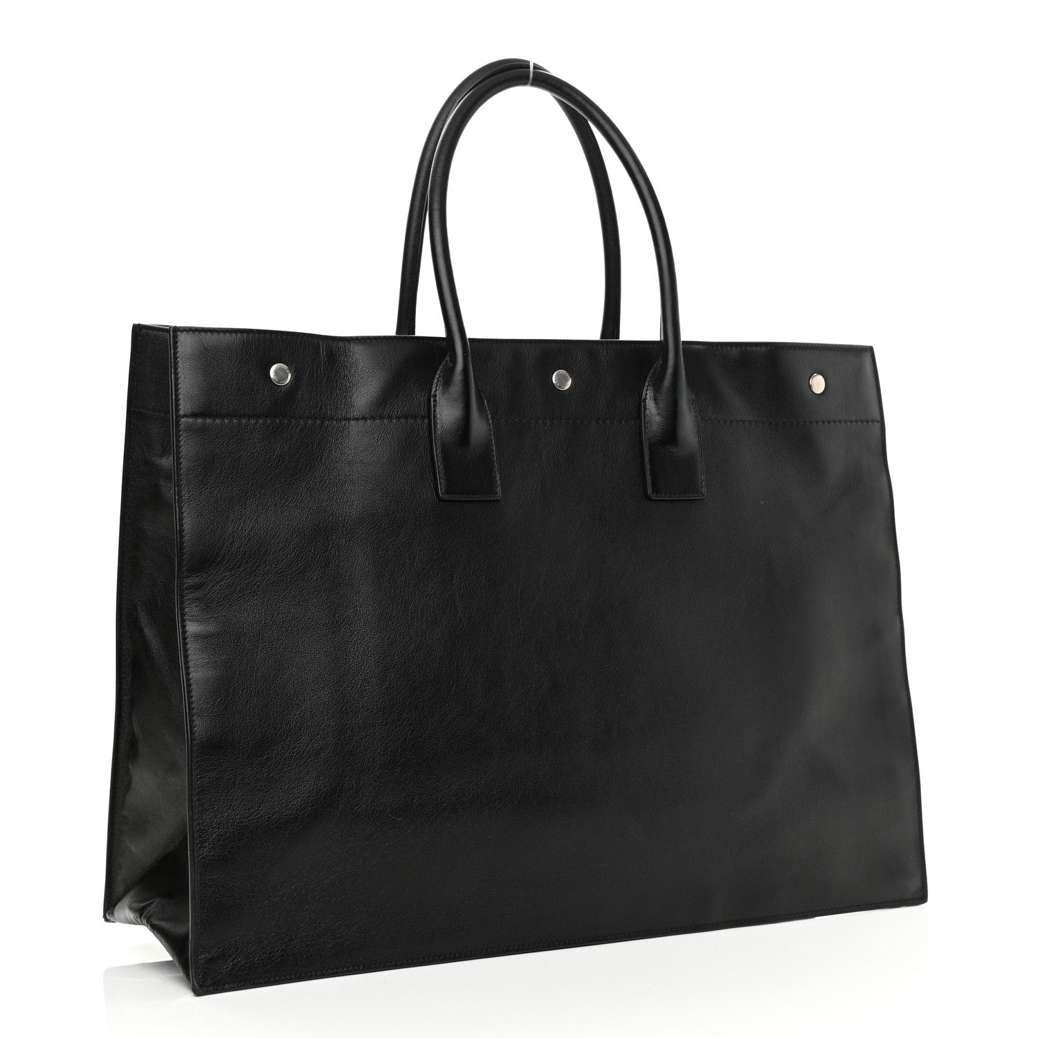 Saint Laurent Vitello Rive Gauche Large Tote Black 3 of 14