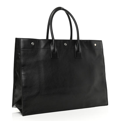 Saint Laurent Vitello Rive Gauche Large Tote Black 3 of 14