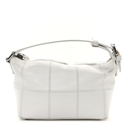 Chanel Caviar Square Stitched Bag White 1 of 14