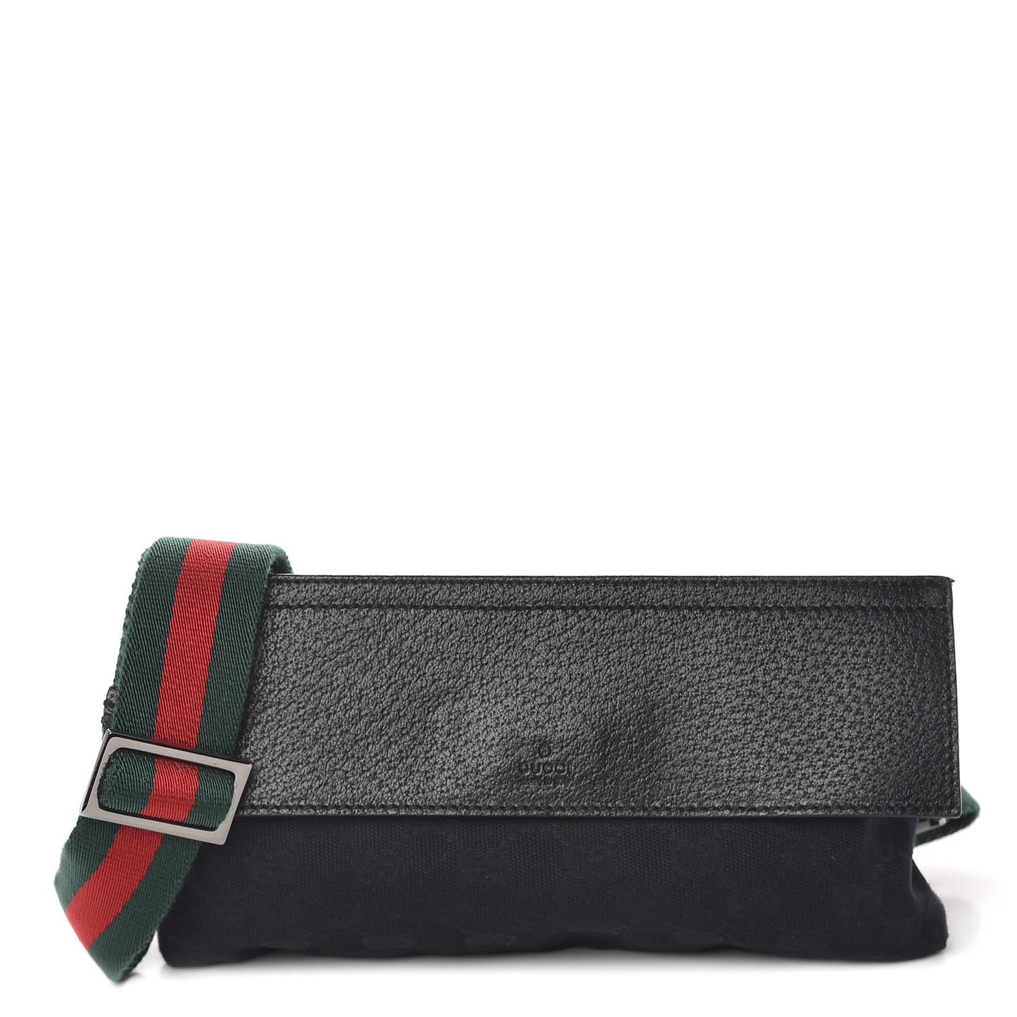 Monogram Web Belt Pouch Bag Black