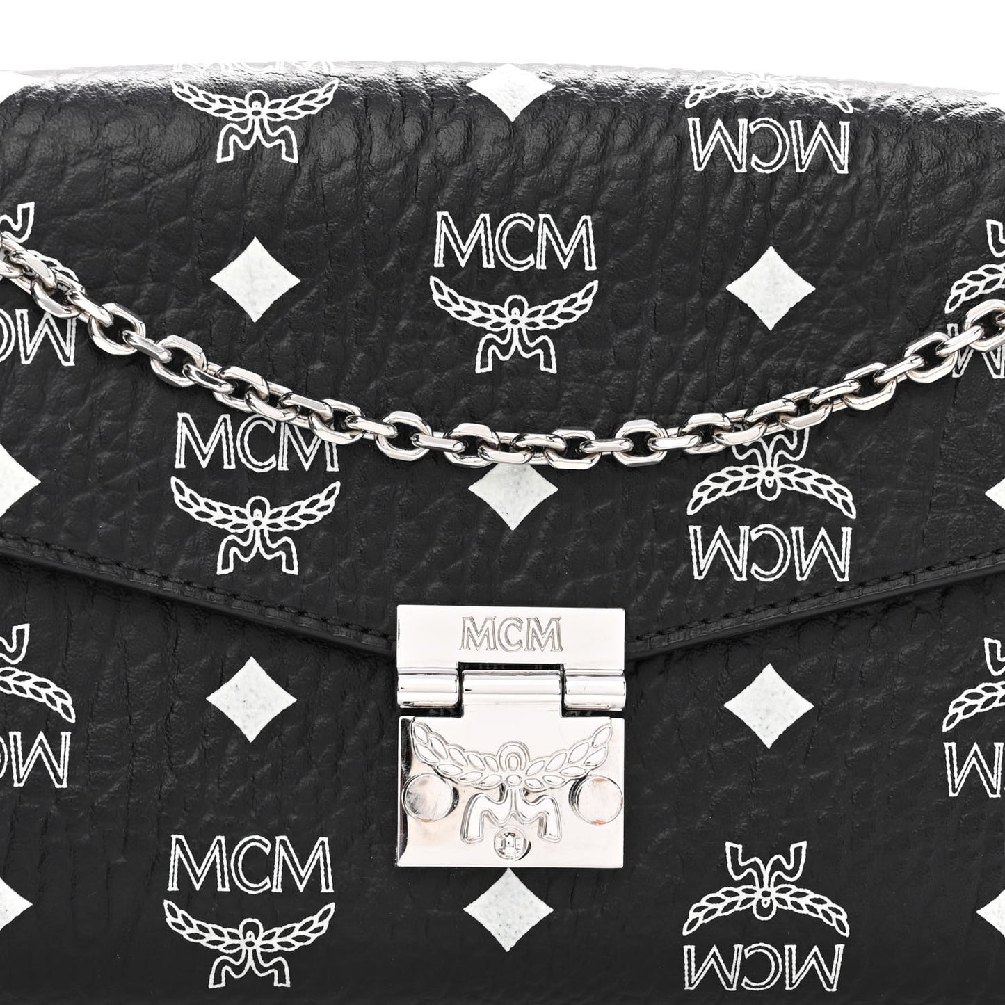 Visetos Monogram Medium Millie Crossbody Bag Black