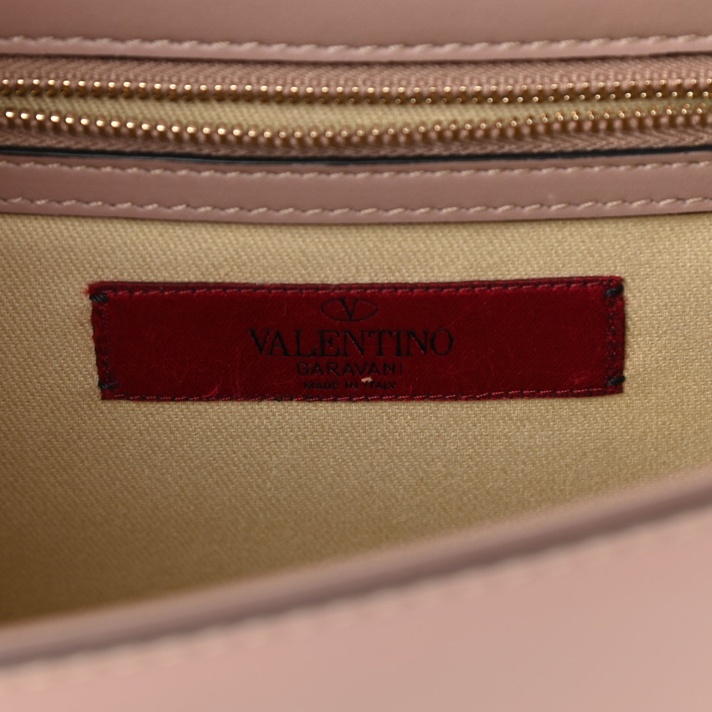 Vitello Medium Glam Lock Rockstud Flap Poudre