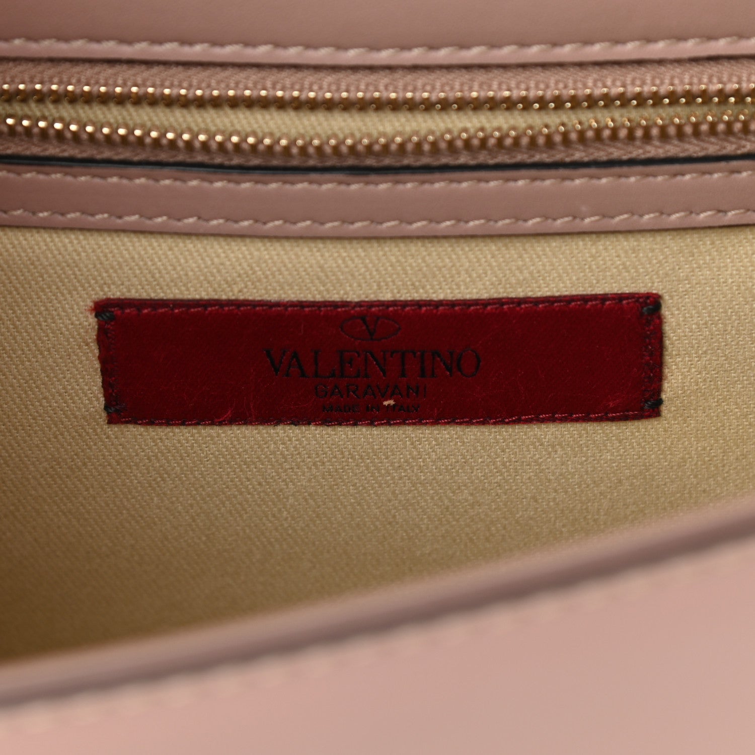 Valentino Garavani Vitello Medium Glam Lock Rockstud Flap Poudre 6 of 12