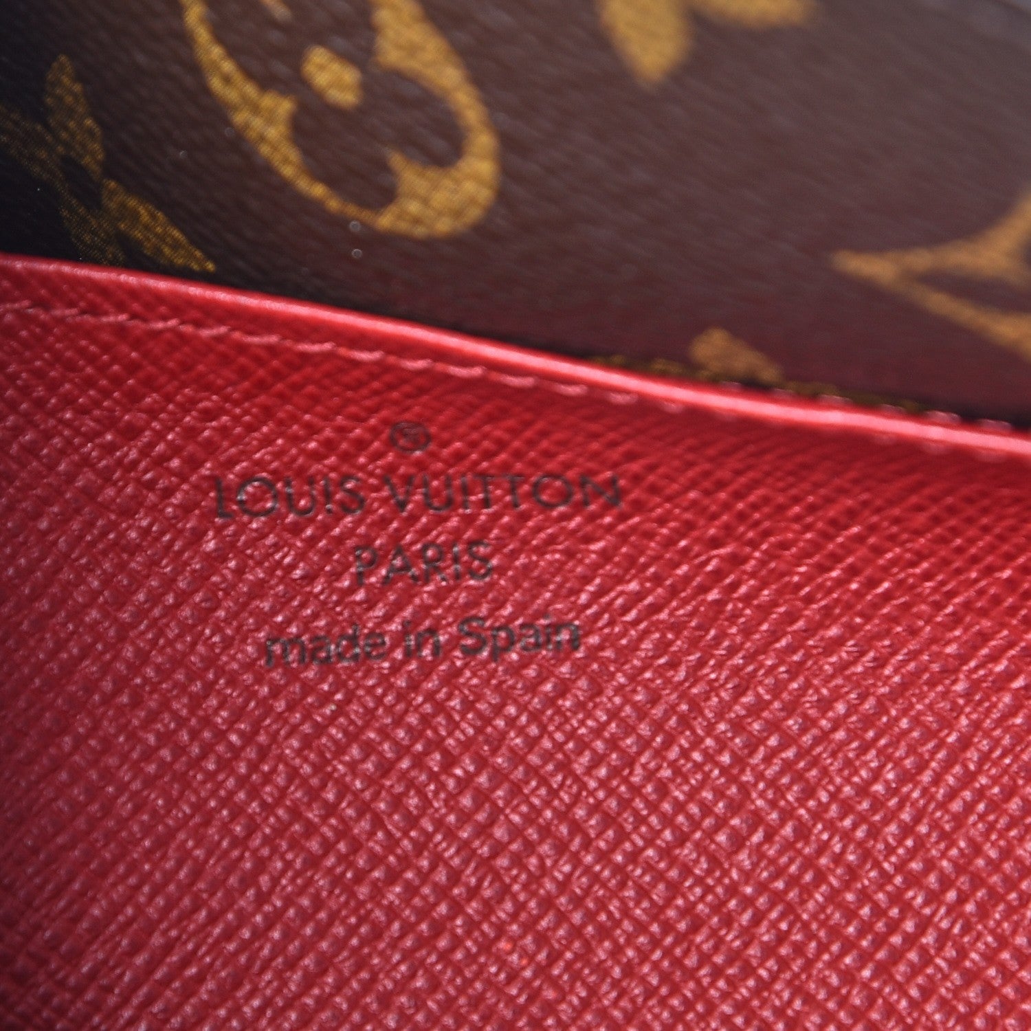 Louis Vuitton Monogram Emilie Wallet Red 6 of 9
