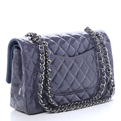 Chanel Patent Calfskin Quilted Medium Double Flap Light Purple 2 of 4