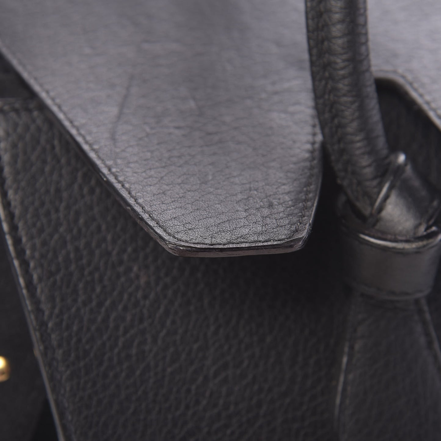 Crisped Calfskin Mini Tie Knot Tote Black